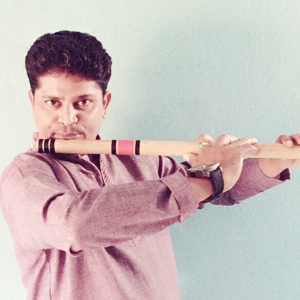 Mr. S.C. Charles with bansuri